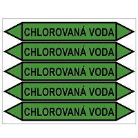 Značení potrubí, chlorovaná voda
